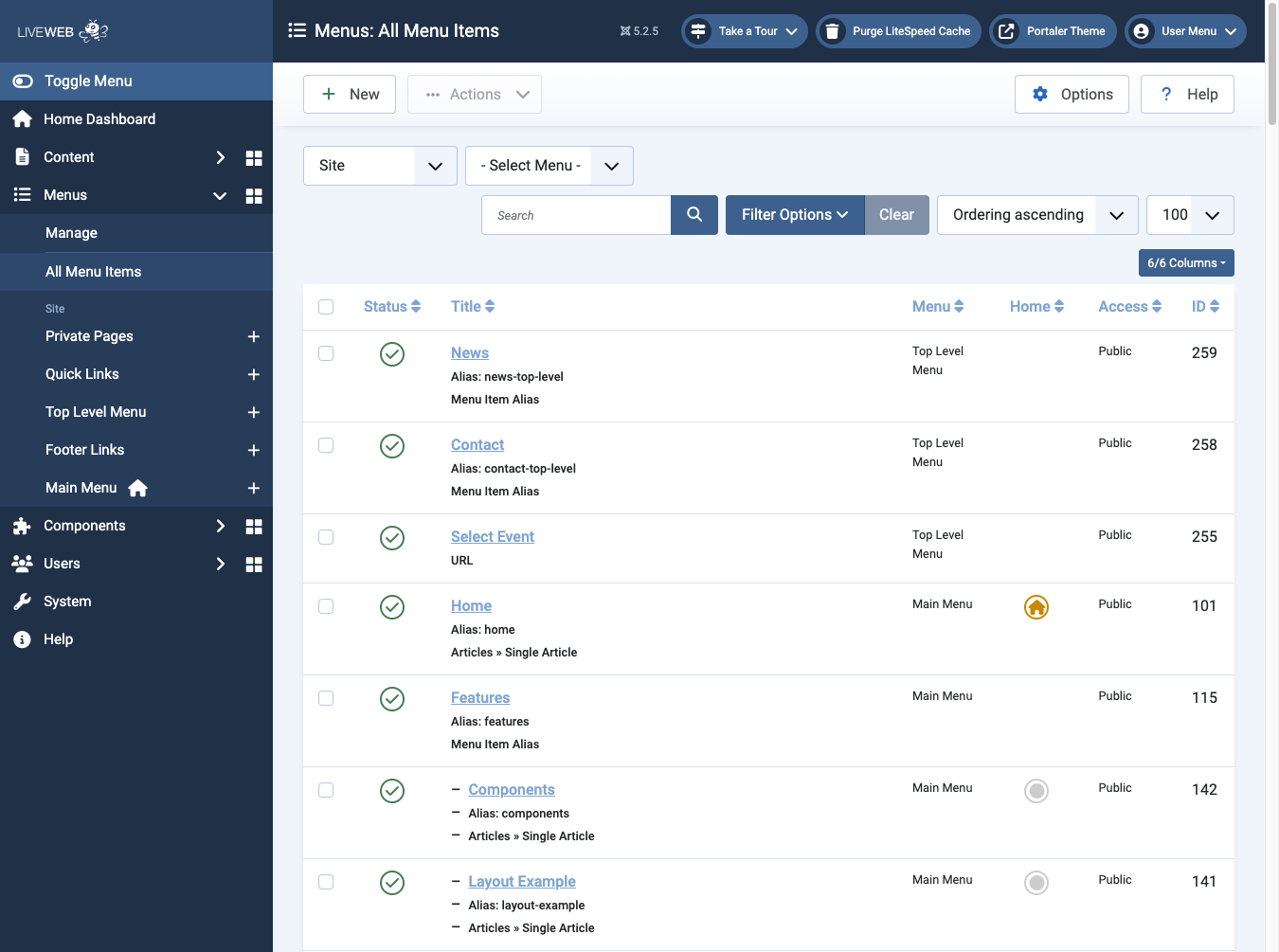 menu manager