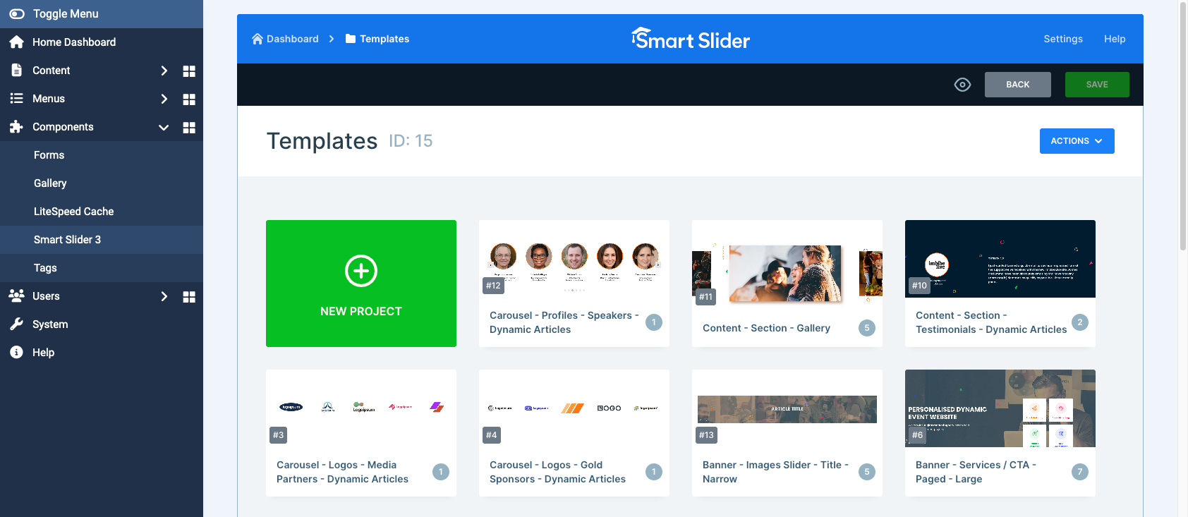 slider manager