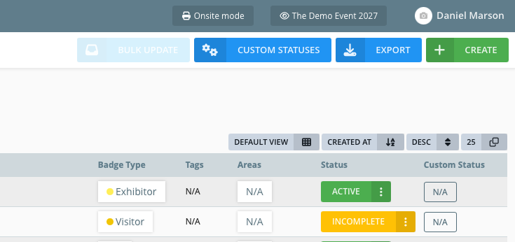 customer list default view
