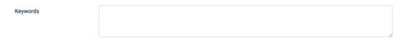 keywords input