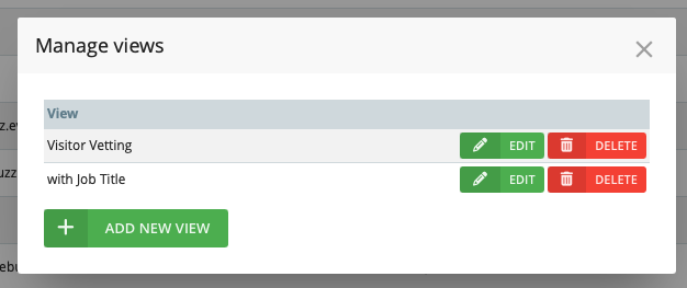 manage views modal